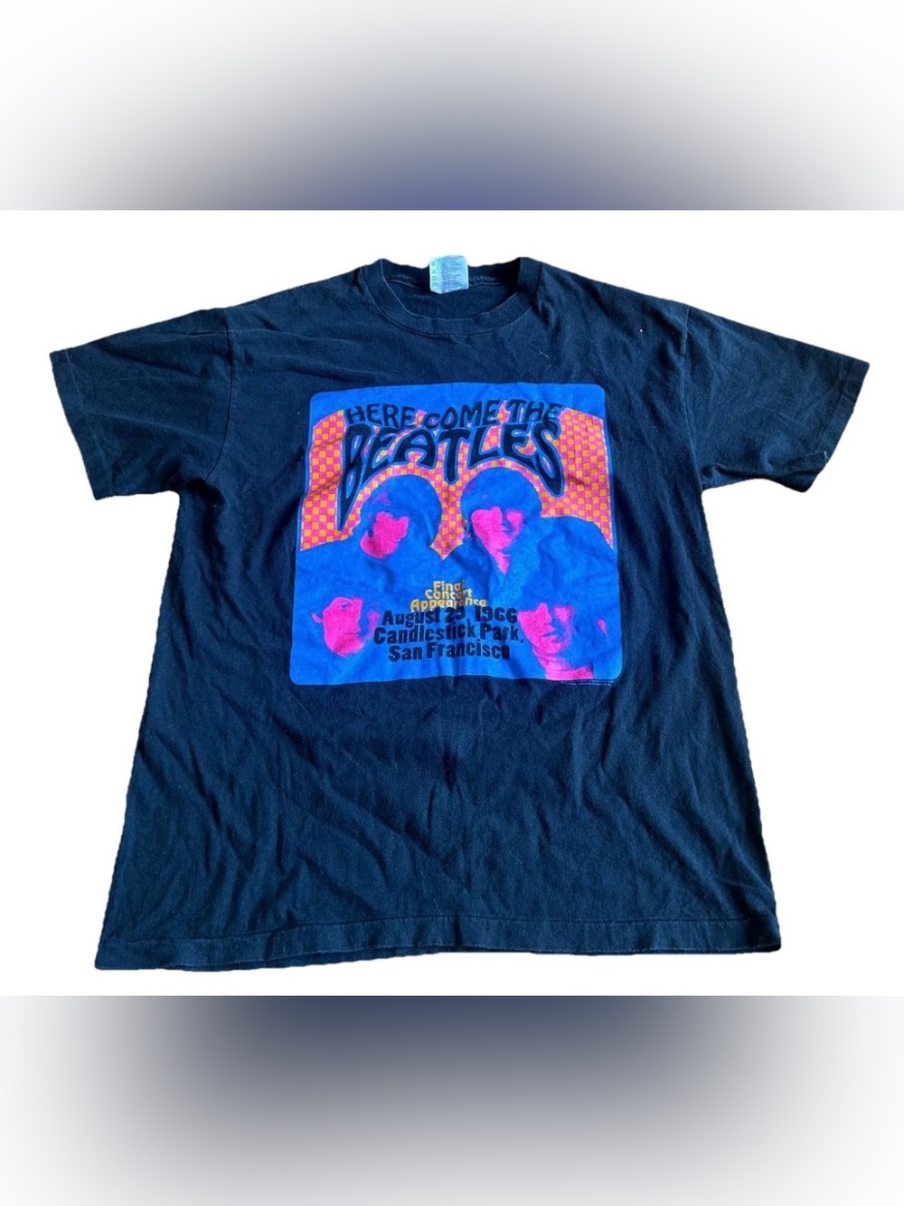 The Beatles Final Concert 1966 Candlestick Park T-Shirt Mens Large Hanes USA